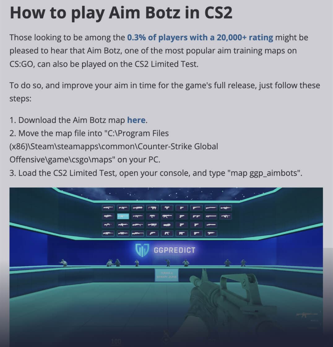 3 best Counter-Strike 2 (CS2) aim training maps